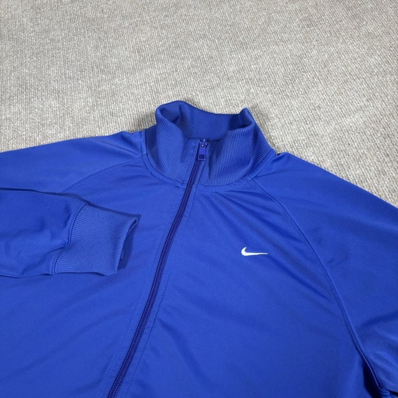 Vintage Nike Track Jacket Womens XL Blue Full Zip Embroidered Athletic Dept Y2K - Picture 1 of 11